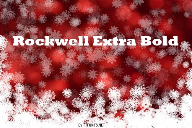 Rockwell Extra Bold example